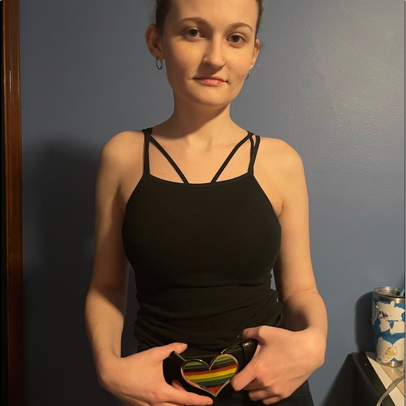 HEART SHAPED RAINBOW BELT NWT ❤️🌈 LGBTQ - Picture 6 of 13